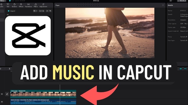 add music to video in capcut latest